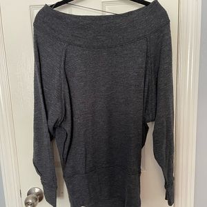 Free People Off the Shoulder Long Sleeve Sweatshirt